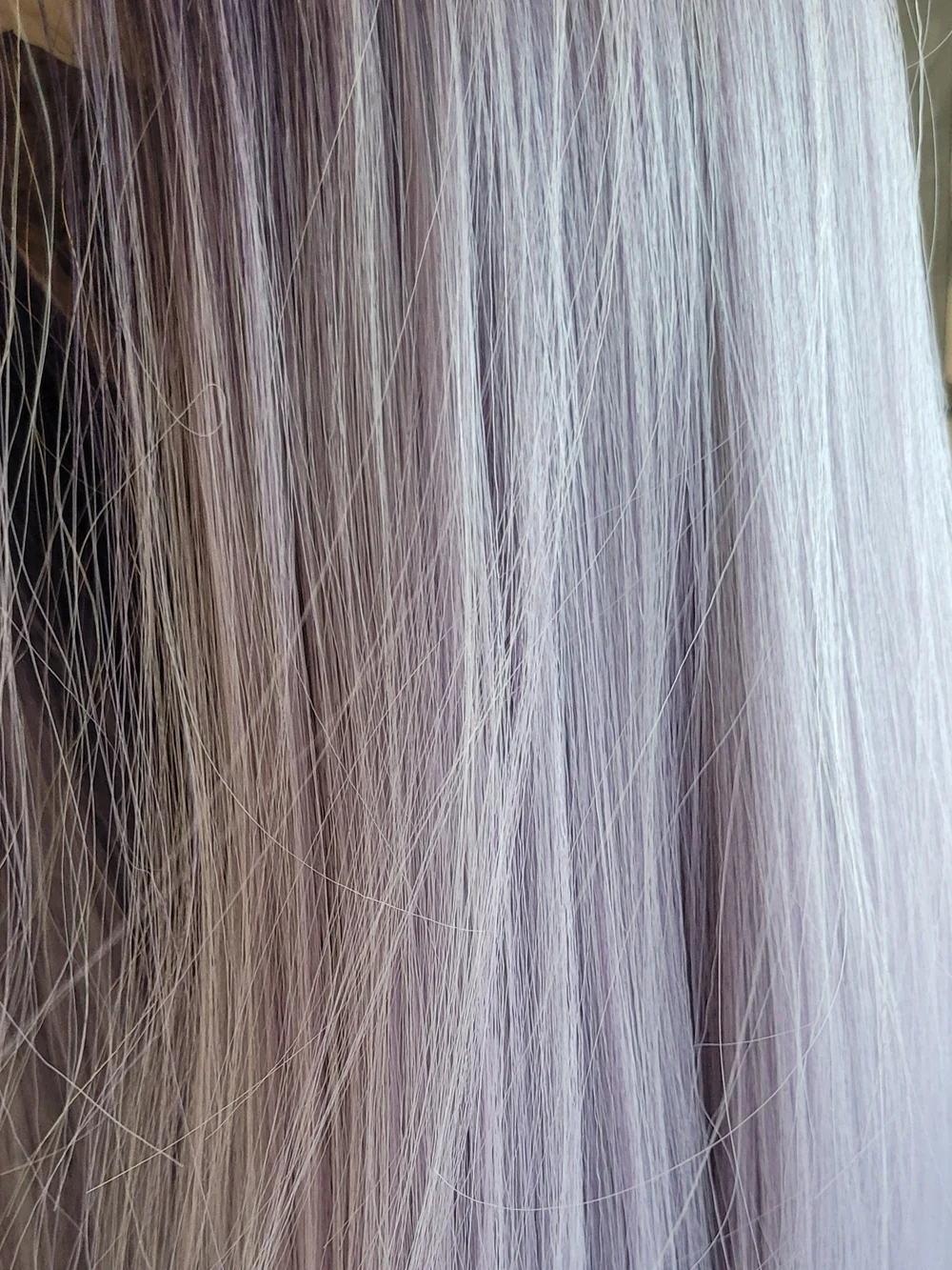 Long Straight Lavender Wig - Womens Synthetic Wigs